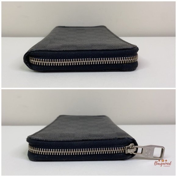 Authentic Louis Vuitton Damier Graphite Canvas Zippy Organizer Large Wallet - Picture 6 of 12